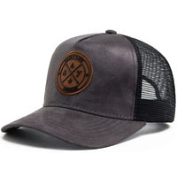 The Suede Patch Cap - Grey