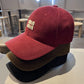 Red Minimalist Embroidered Hard-Top Baseball Cap