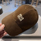 Brown Minimalist Embroidered Hard-Top Baseball Cap