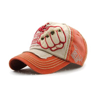 Red Fist Rivet Patch Vintage Baseball Cap