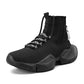 Men’s Black High-Top Mesh Sneakers (Black Sole)