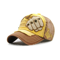 Brown Fist Rivet Patch Vintage Baseball Cap