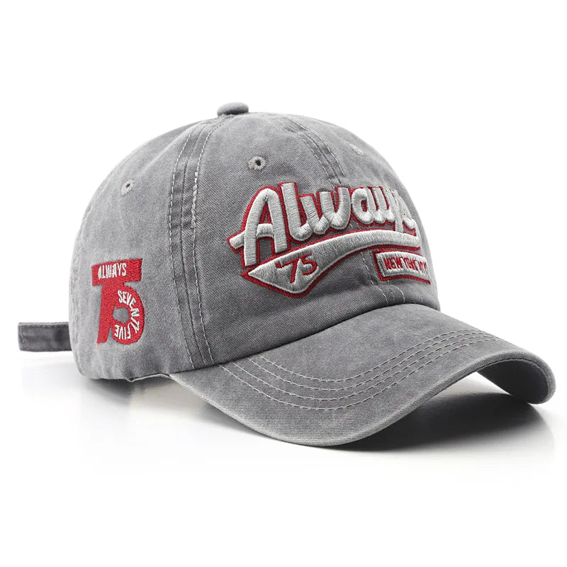 Gray Always 75 Vintage Baseball Cap