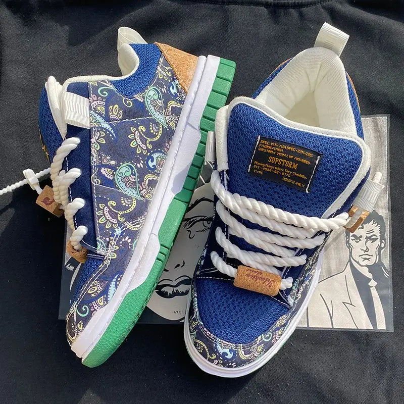 PaisleyWave™ Deep Blue Sneakers