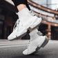 Men’s White High-Top Mesh Running Sneakers