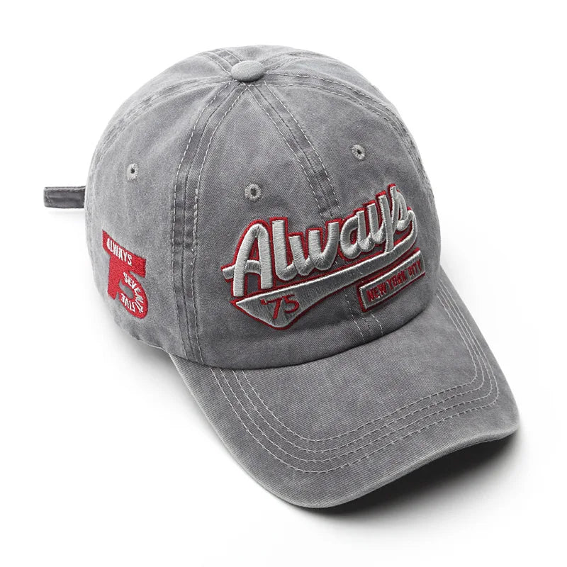 Gray Always 75 Vintage Baseball Cap
