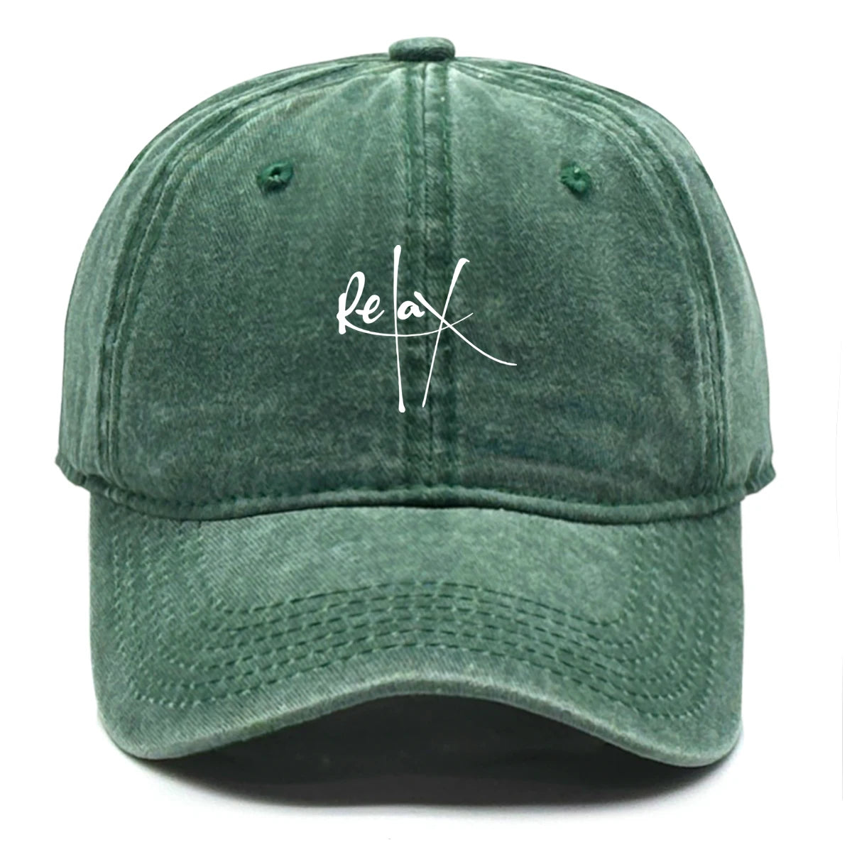 Relax Vintage Washed Baseball Cap – Green