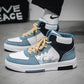 WaveLine™ Light Blue High-Top Sneakers