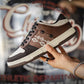 MRA™ Retro Brown Embroidered Sneakers