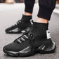 Men’s Black High-Top Mesh Sneakers (Black Sole)