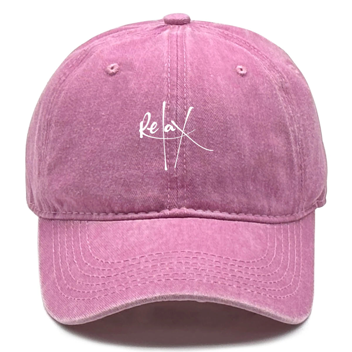Relax Vintage Washed Baseball Cap – Pink