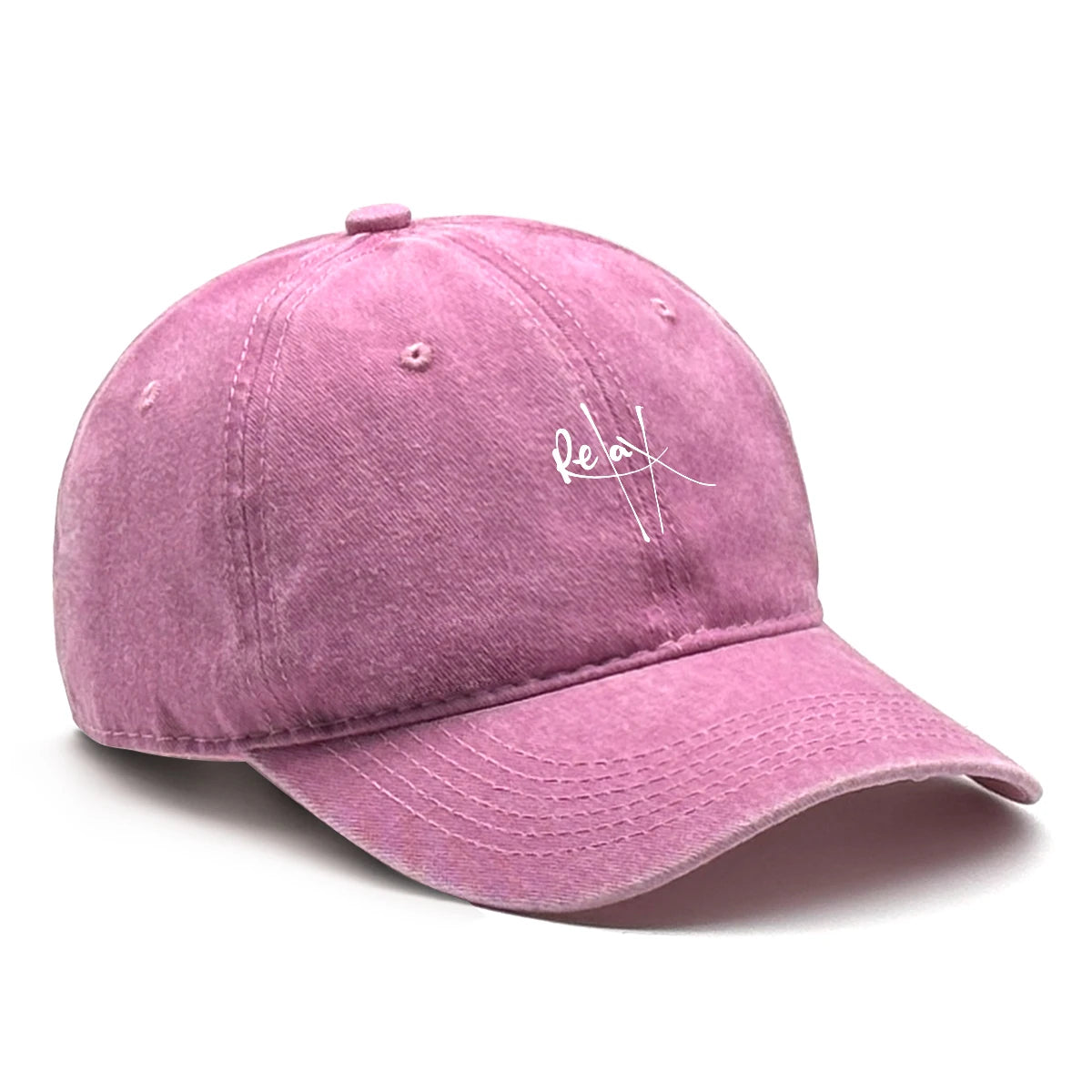 Relax Vintage Washed Baseball Cap – Pink