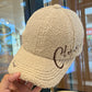 Beige Winter Embroidery Letter Baseball Cap