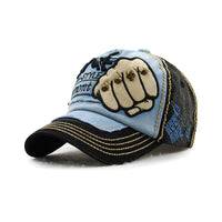 Black Fist Rivet Patch Baseball Cap