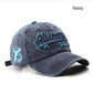 Navy Vintage Washed Embroidery Baseball Cap