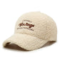 Beige Teddy Plush Warm Baseball Cap