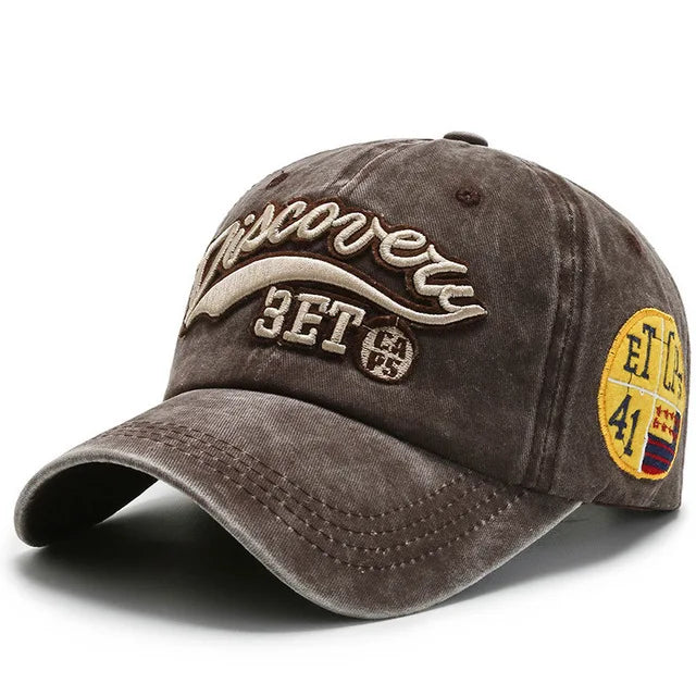 Brown Vintage “Discover 3ET” Baseball Cap